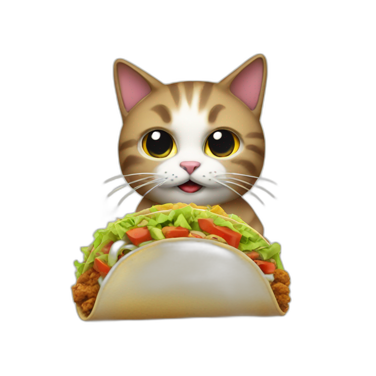 cat eating tacos emoji