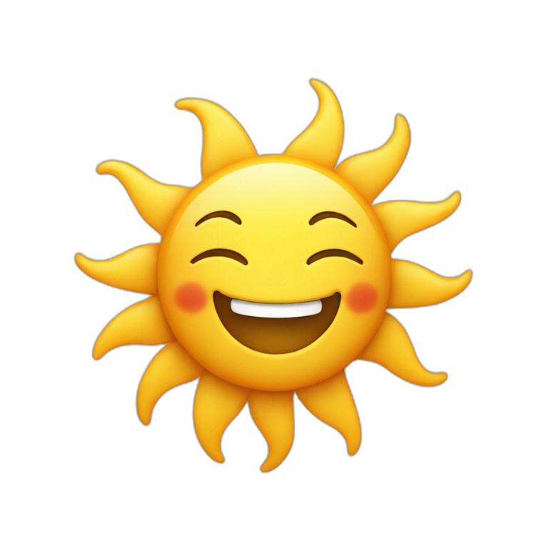 delighted sun in love emoji