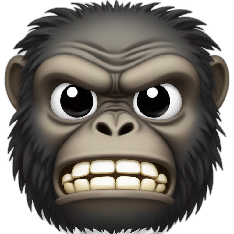 Angry ape emoji