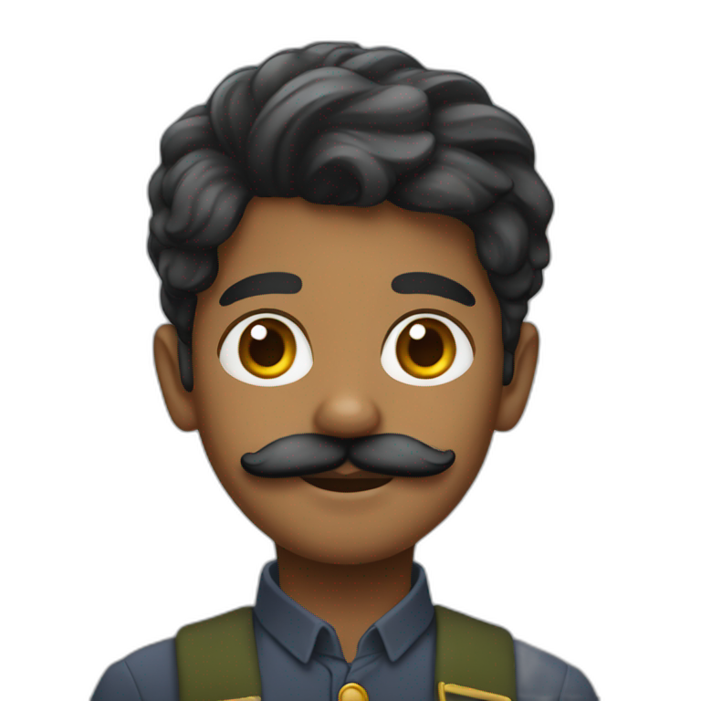 sri lankan boy with a mustache emoji