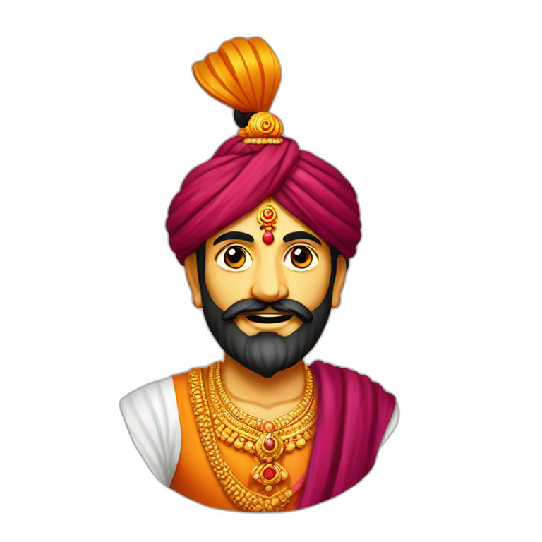 Chhatrapati Shivaji Maharaj left only one side emoji