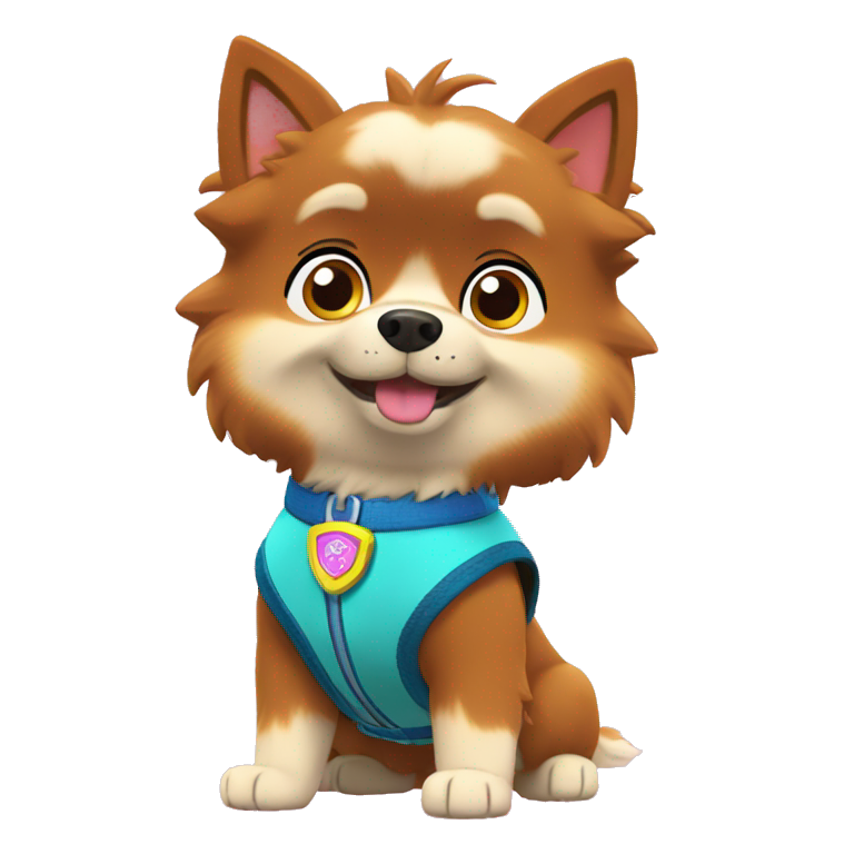 Skye from paw patrol Pomeranian emoji