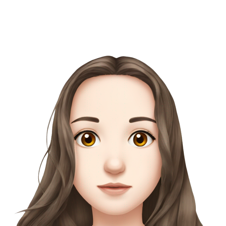 beautiful brown-eyed girl portrait emoji
