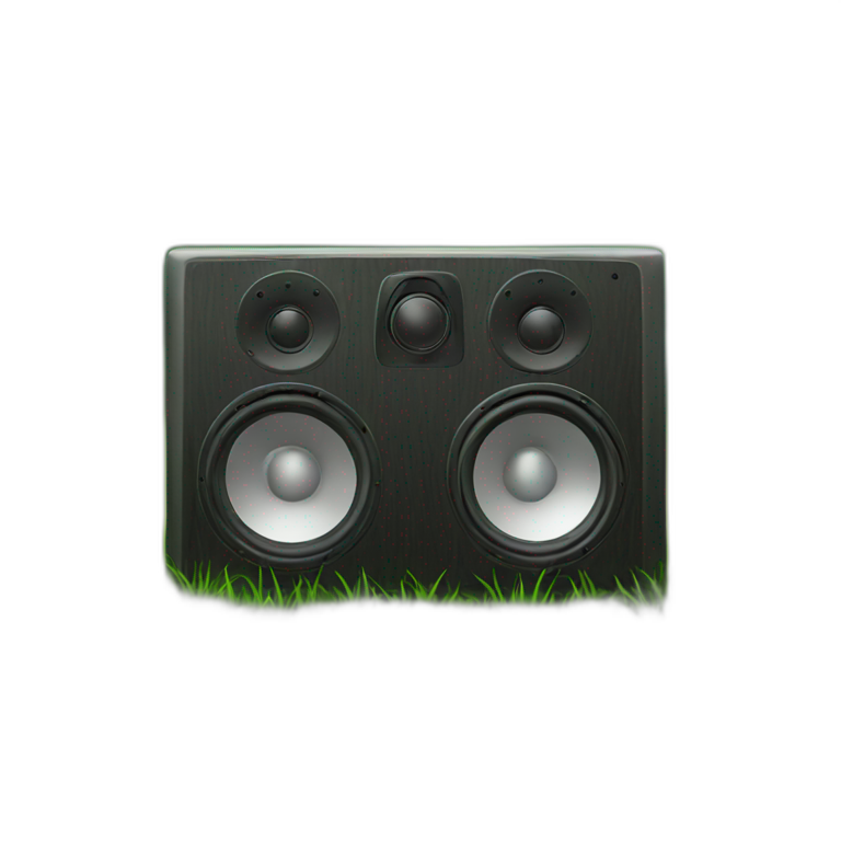 Large speaker in the grass emoji