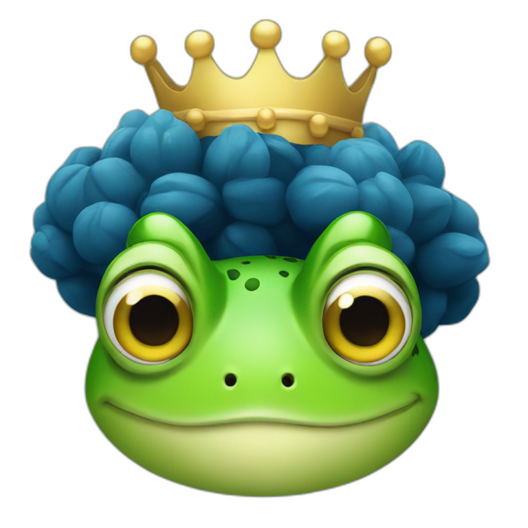 cute queen frog emoji