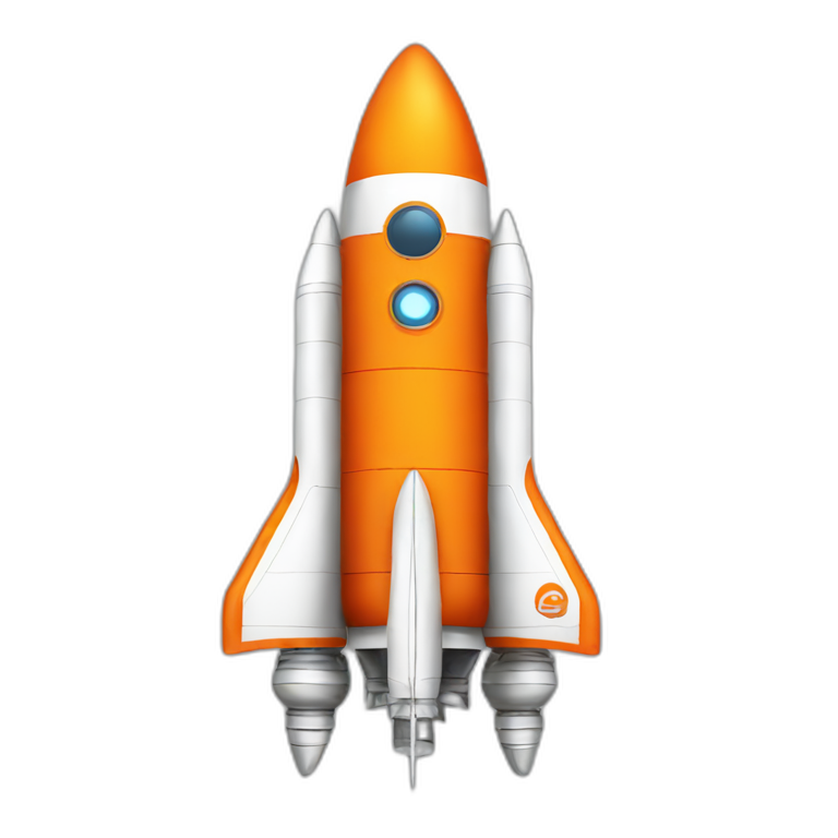 Orange Space Rocket    emoji