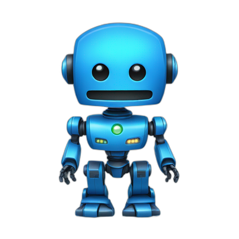 robot blue light emoji