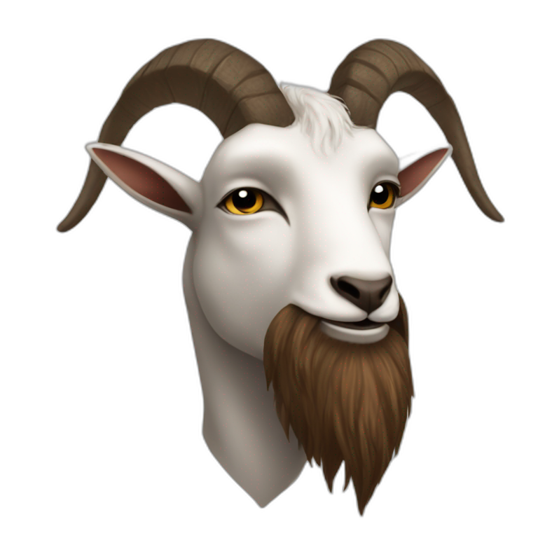 Goat beard, metalhead, brown hair emoji