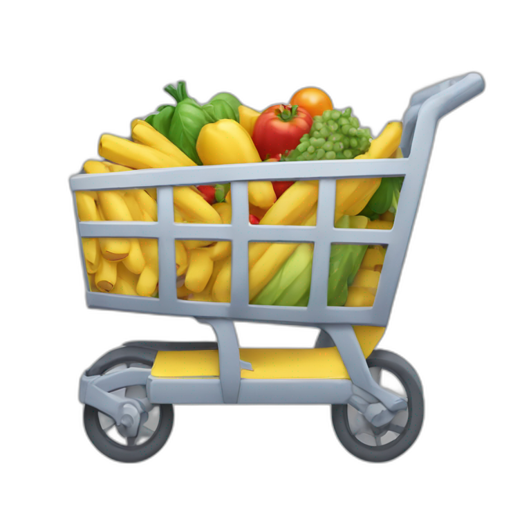 Chariot de supermarché emoji