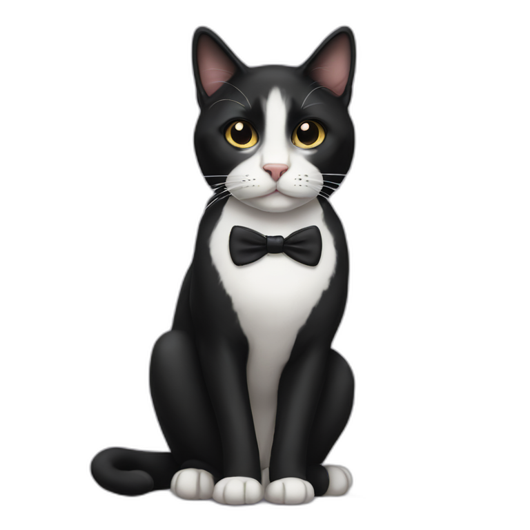 tuxedo-cat-mustache emoji