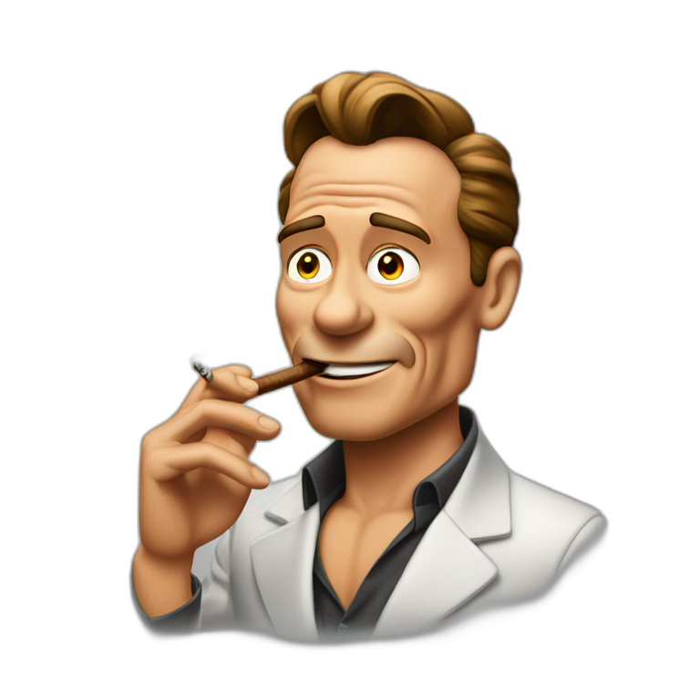 arnold schwarzenneger smoking cigar emoji