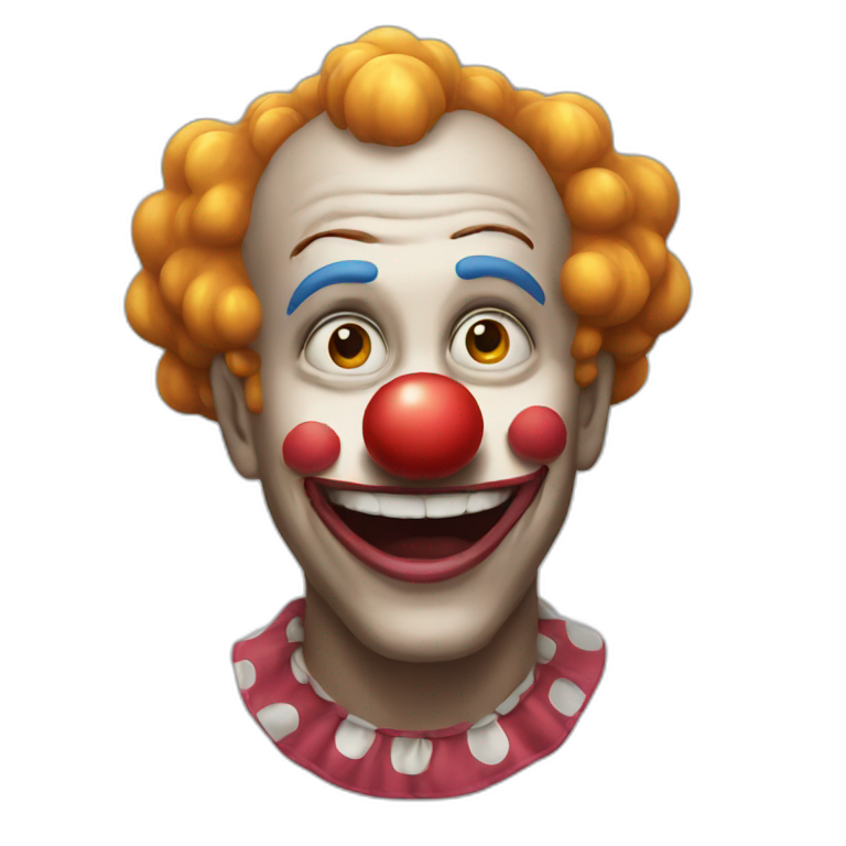 clown realizing it was worth it emoji
