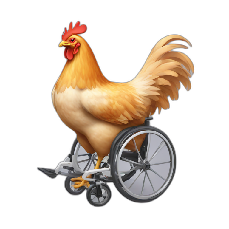 chicken on wheelchair emoji