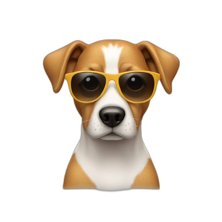 Dog wearing sunglasses  emoji