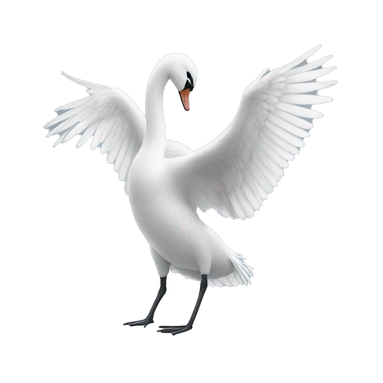 swan with open wings emoji