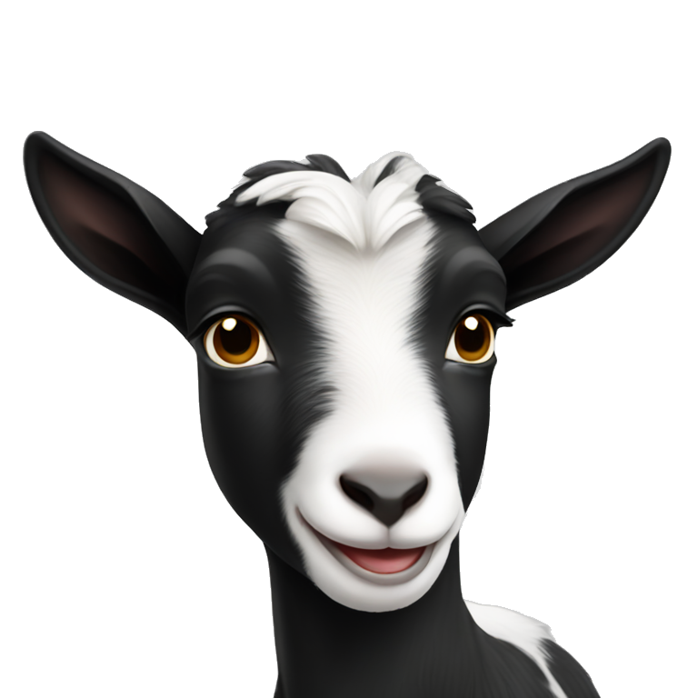 black and white baby goat  emoji