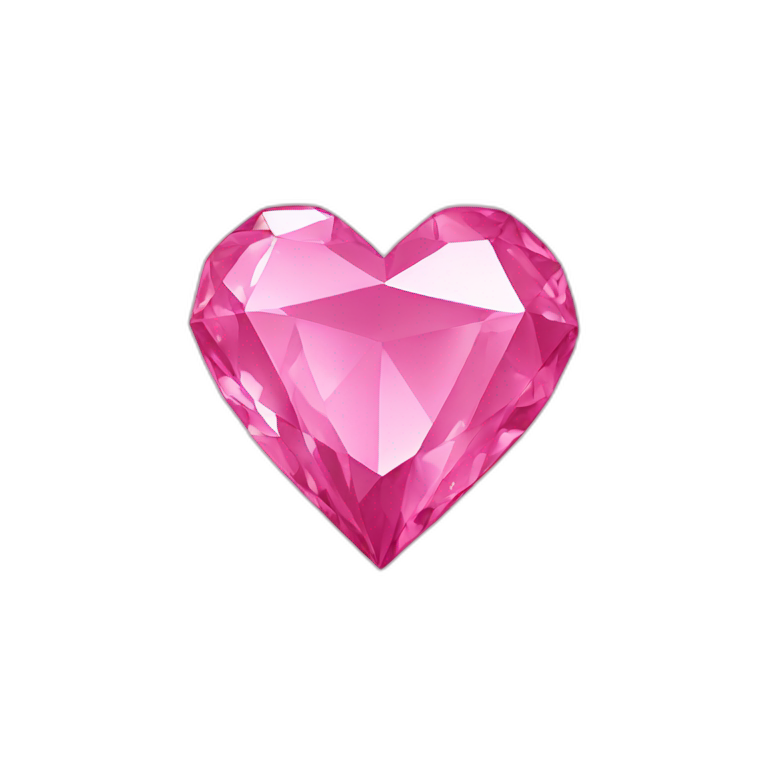 Pink diamond heart emoji