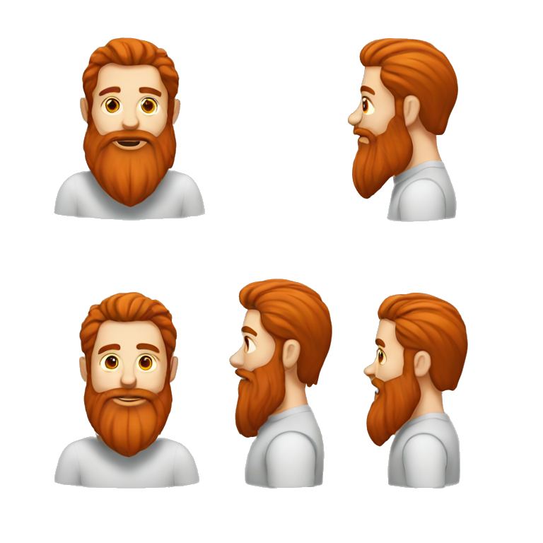 Man with long red beard  emoji