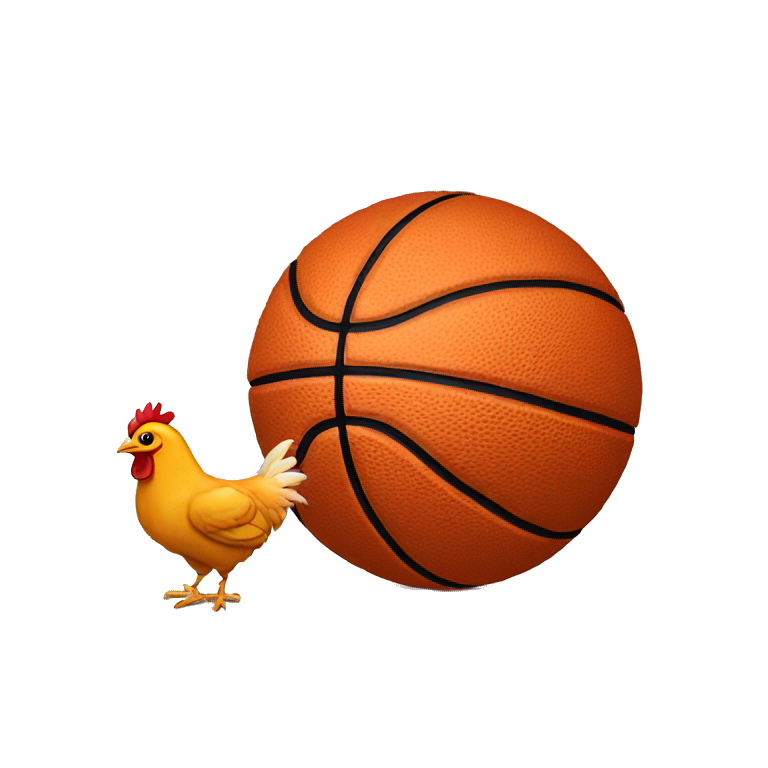 basketball and chicken emoji
