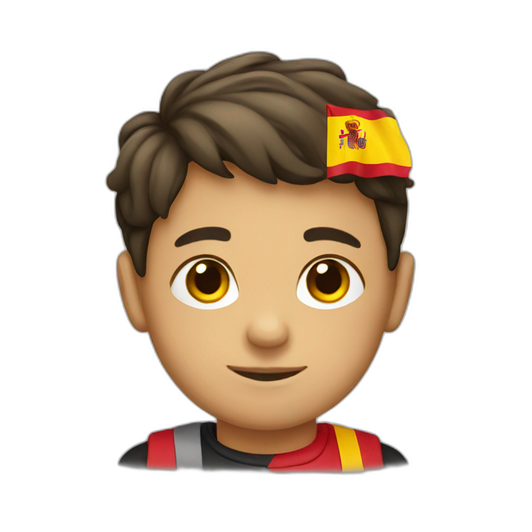 Boy with spanish flag emoji
