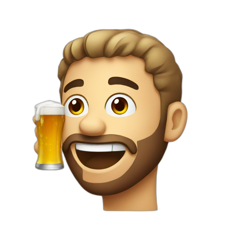 Drinking beer emoji
