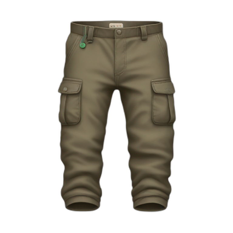 mokey weaaring cargo pants emoji