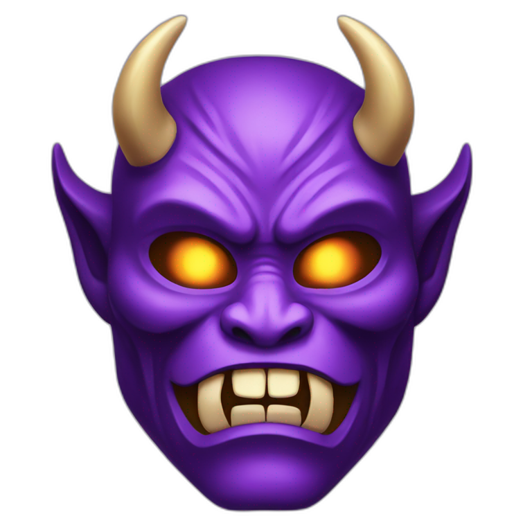 purple oni mask emoji