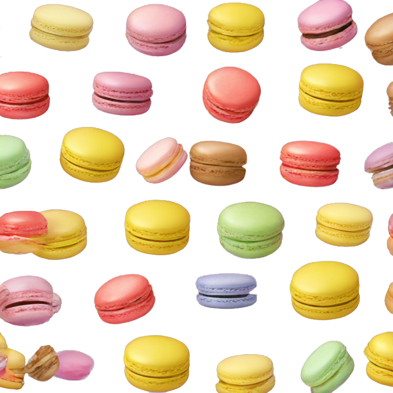 Macron mange des macarons  emoji
