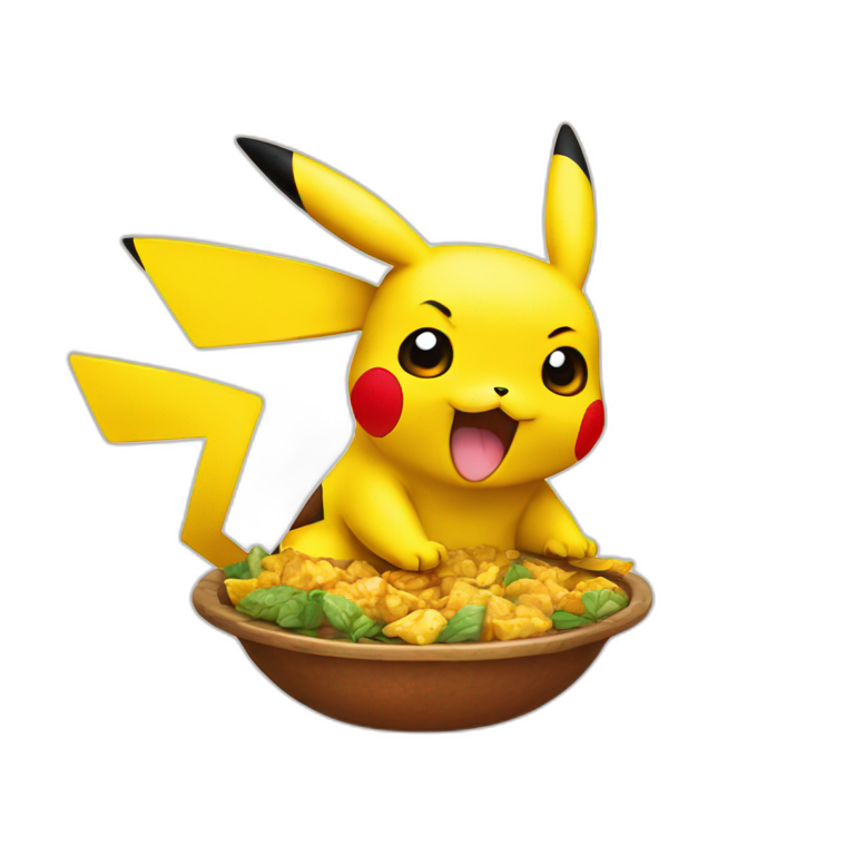 Pikachu eat dracofeu emoji