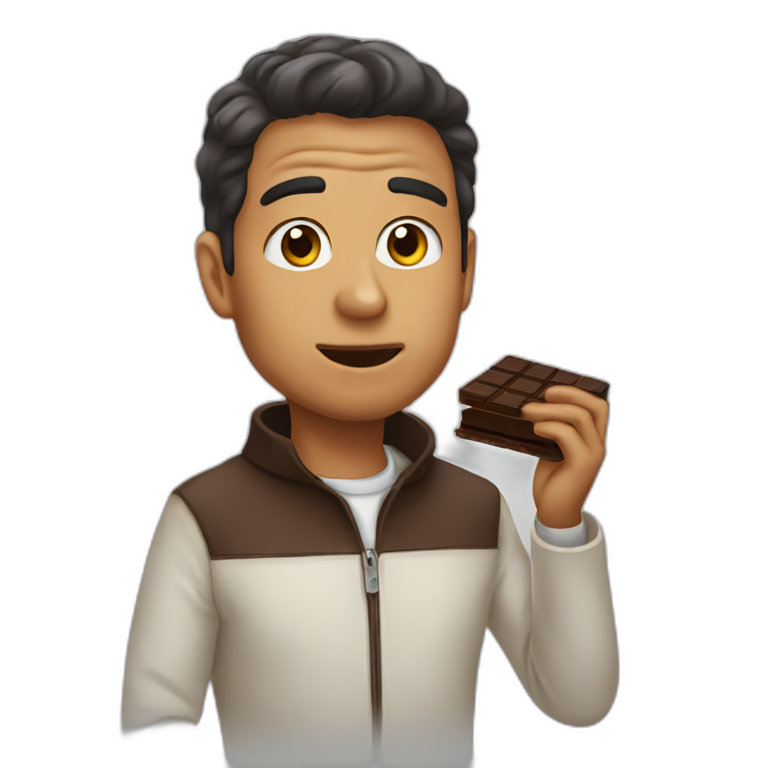 Gustavo Elis eating chocolate  emoji