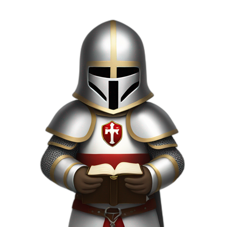 knights templar holding Bible emoji