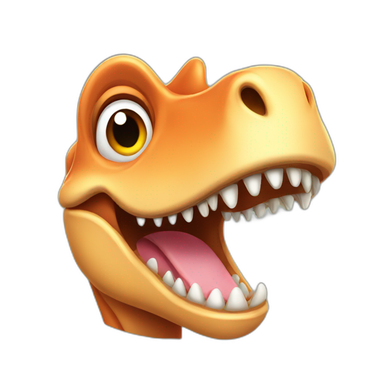 happy animal dino emoji