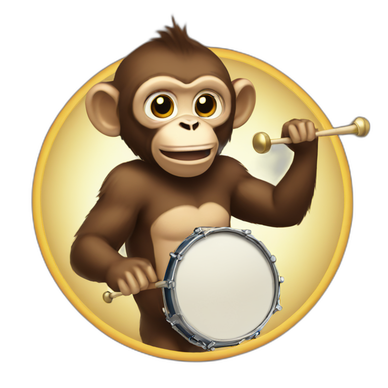 monkey with cymbals emoji