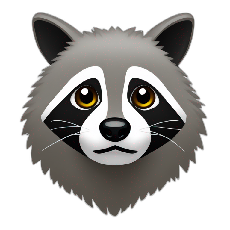 8 bit raccoon emoji