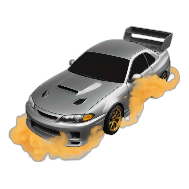 Drift car smoke emoji
