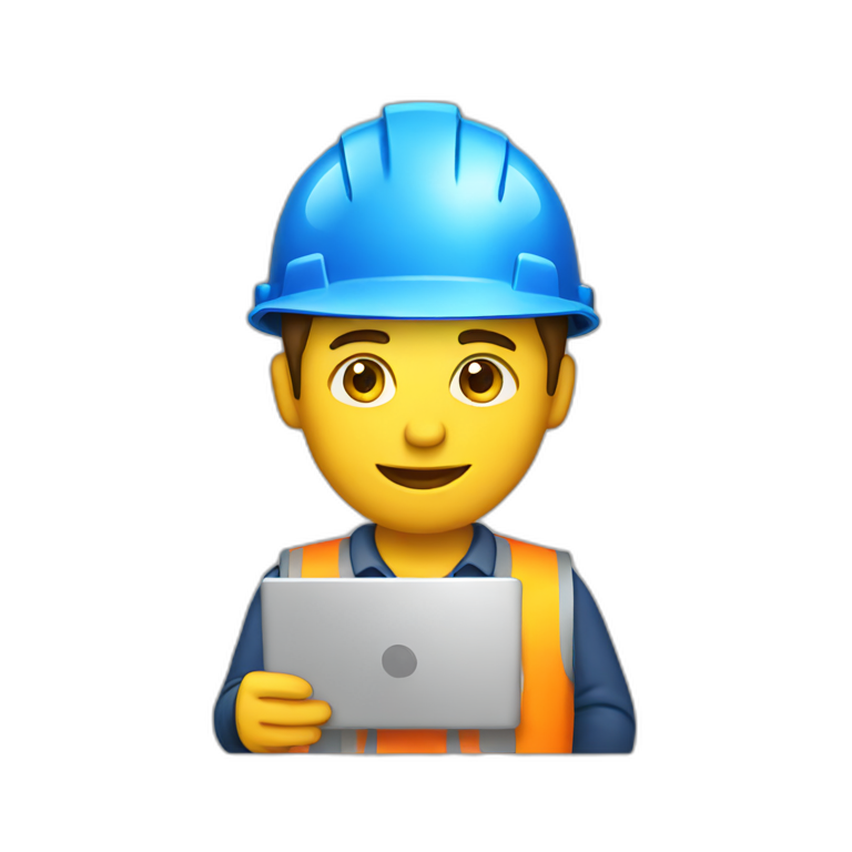 construction worker with laptop emoji