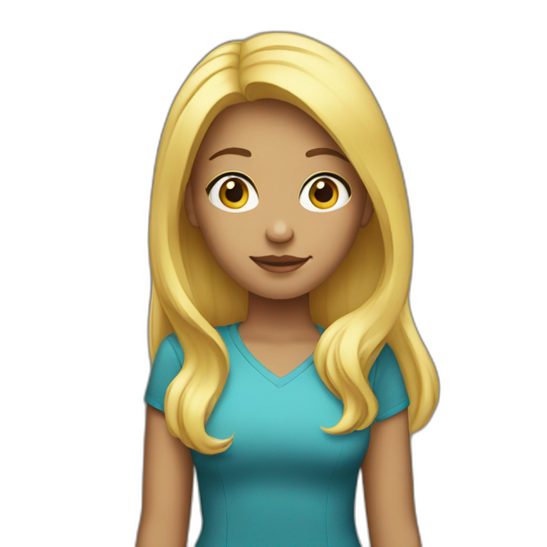 young woman with blond hair emoji