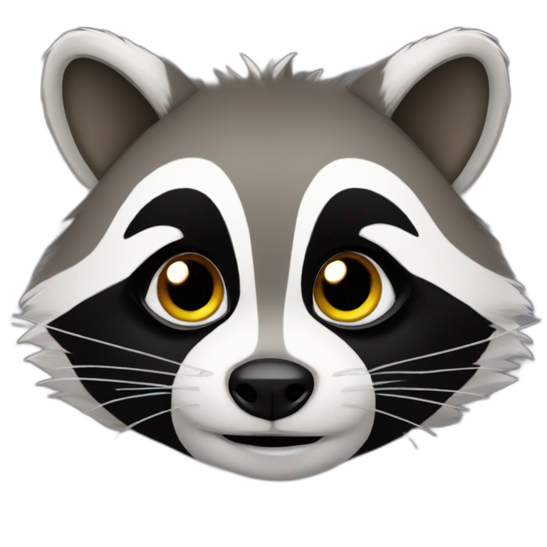 racoon using iphone emoji