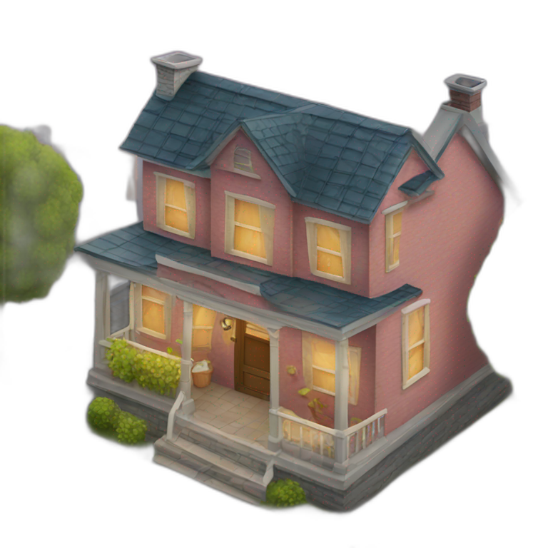 house in city emoji