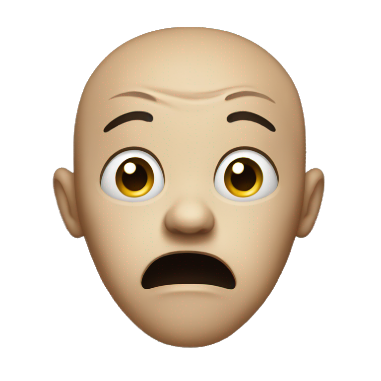 shocked face black emoji