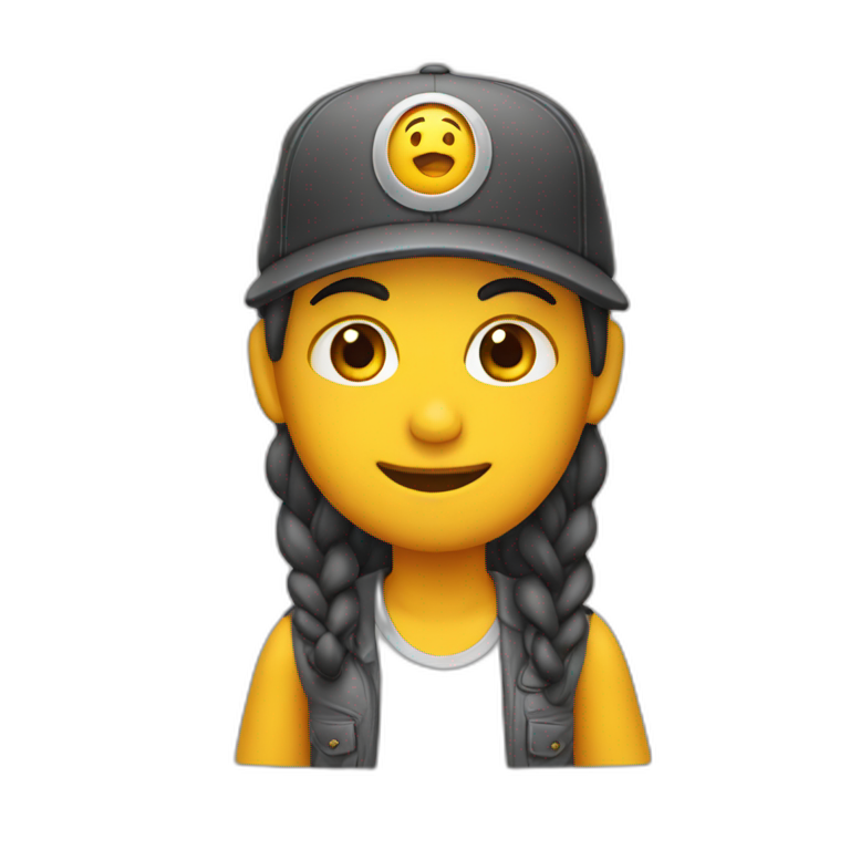 Emoji de cara con gorra emoji