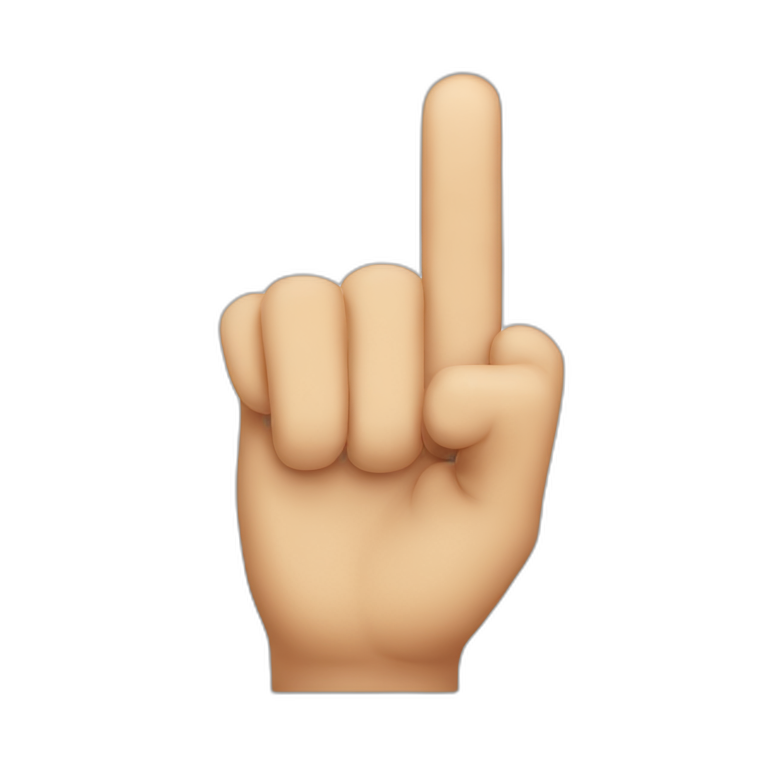 one finger pointed up emoji
