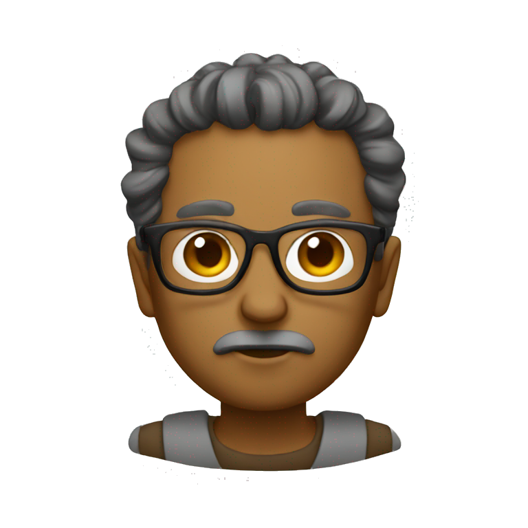 stoic with glasses emoji