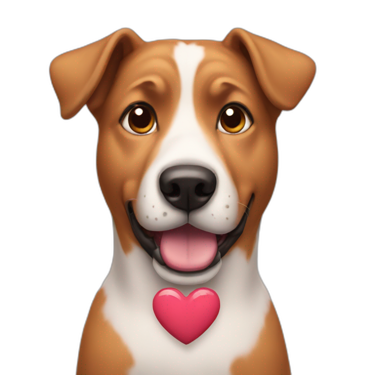 dog with heart eyes emoji