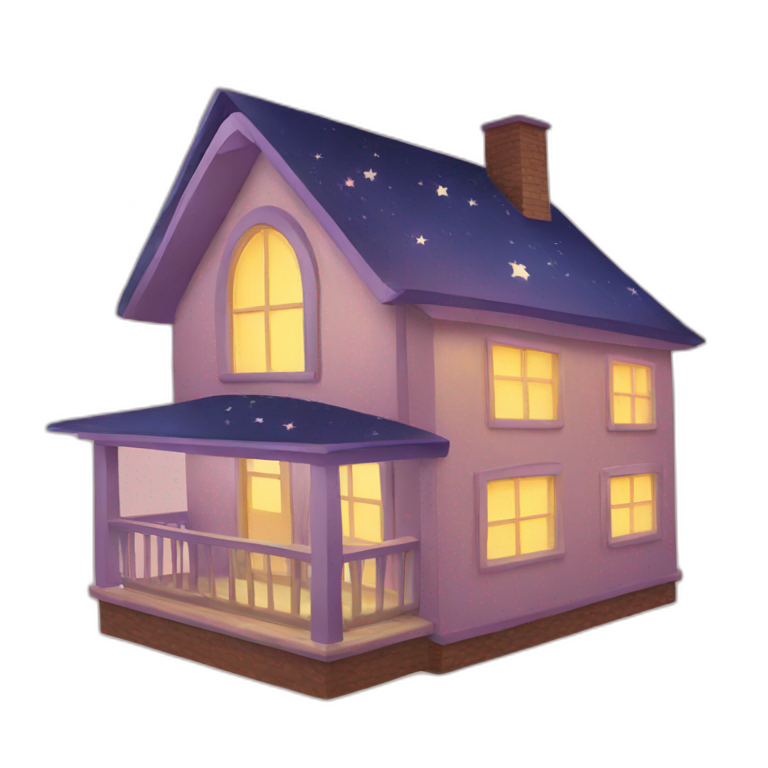 House in stars emoji
