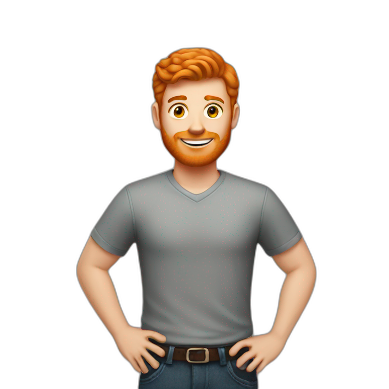 ginger hair college student man emoji