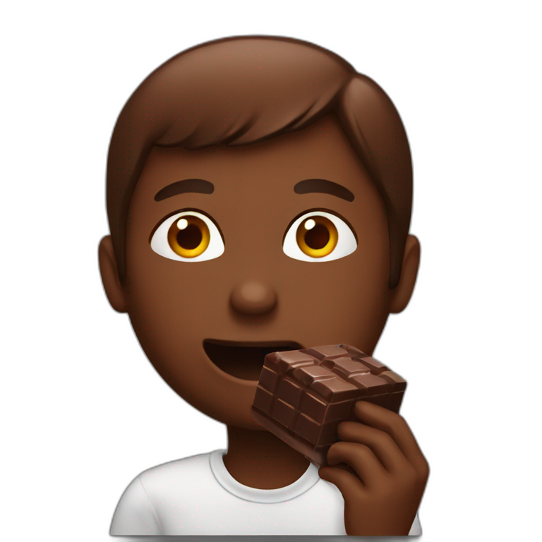 Chocolate eating  emoji