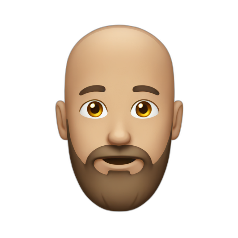 bald guy with brown beard emoji