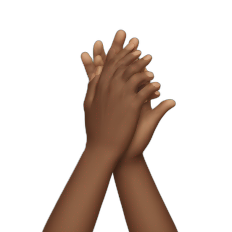 two hands clap emoji