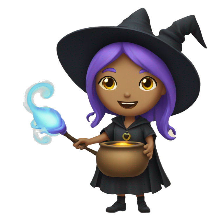 Witch casting a spell emoji